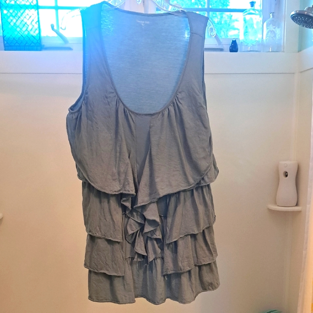 Garnet Hill ruffle tank top